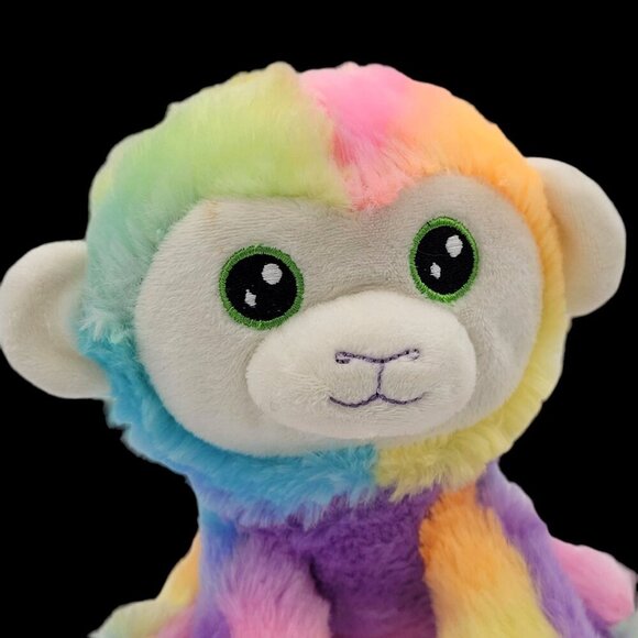 Animal Adventure Monkey 7" Seated Pastel Multicolor Soft Eyes Colorful 2019 - Picture 5 of 7